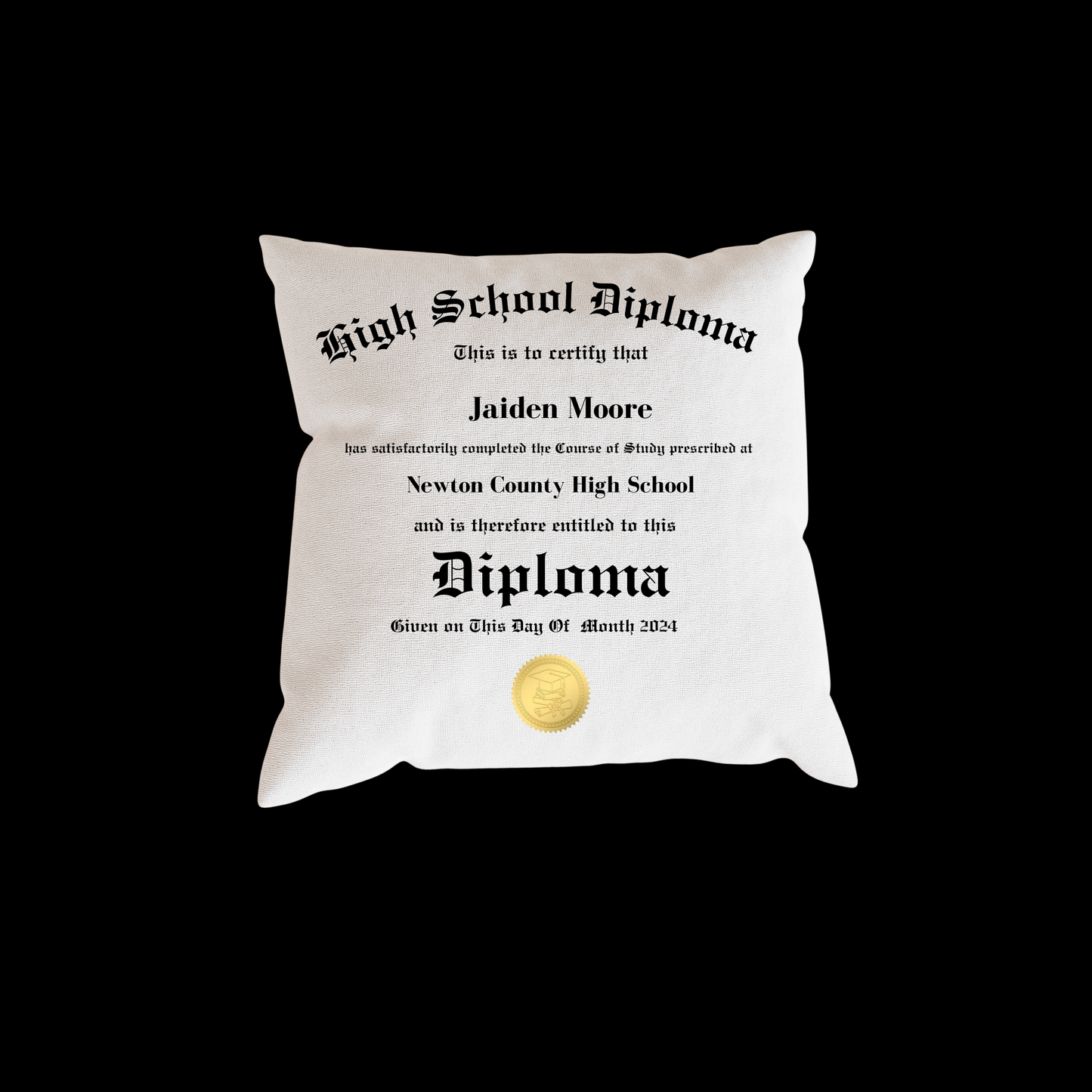 Grad Pillow Design (Editable) + Bonus