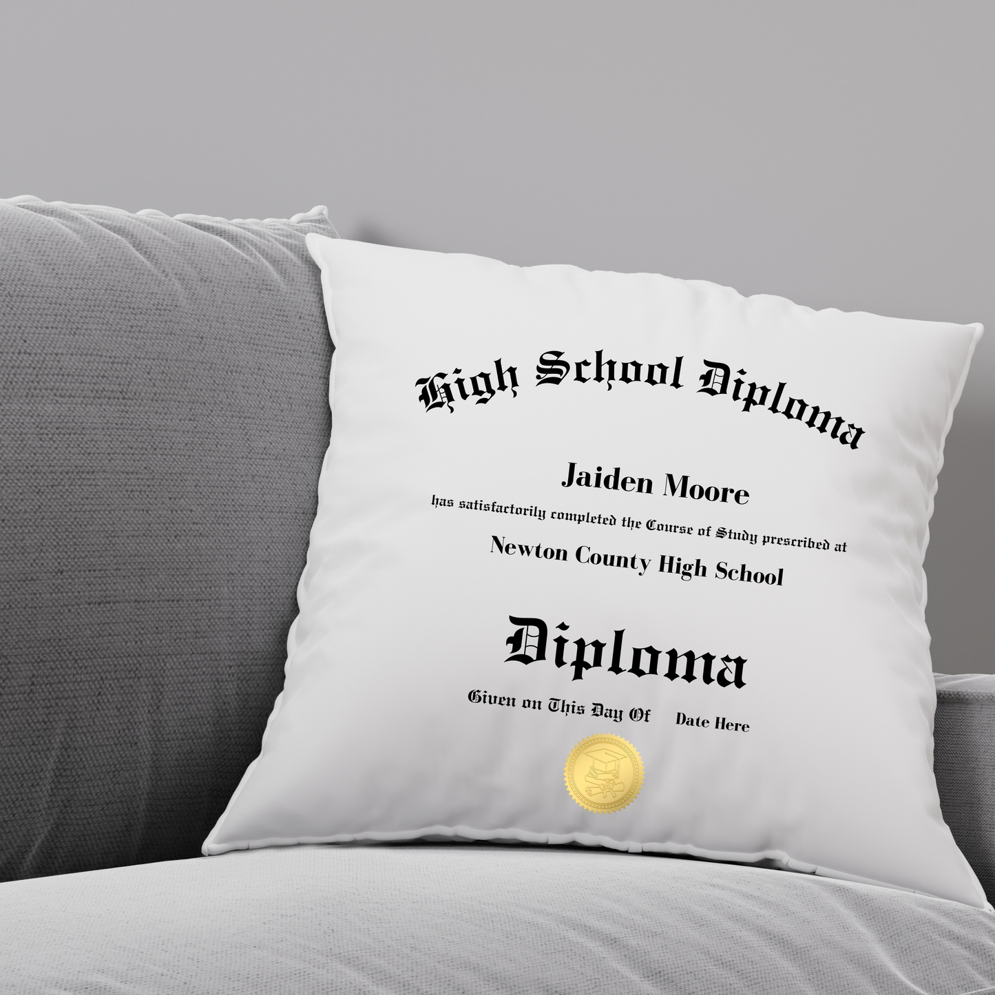 Grad Pillow Design (Editable) + Bonus