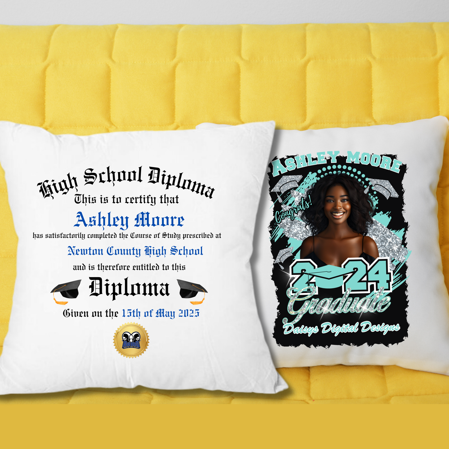 Grad Pillow Design (Editable) + Bonus