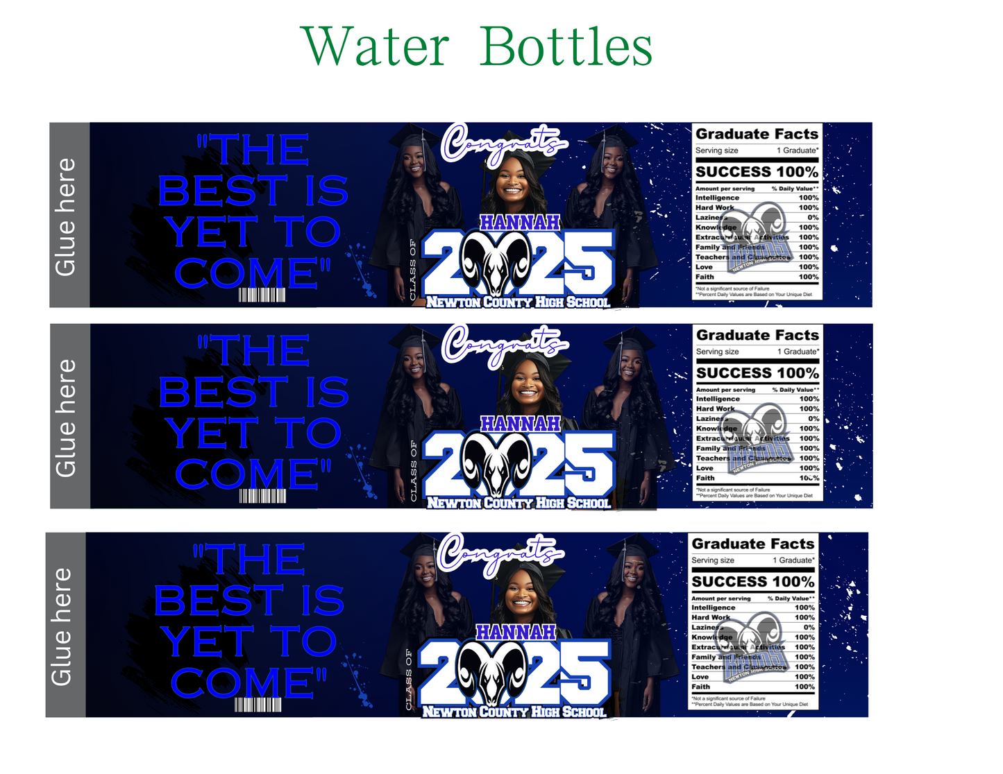 Grad Party Favor Template (Editable)