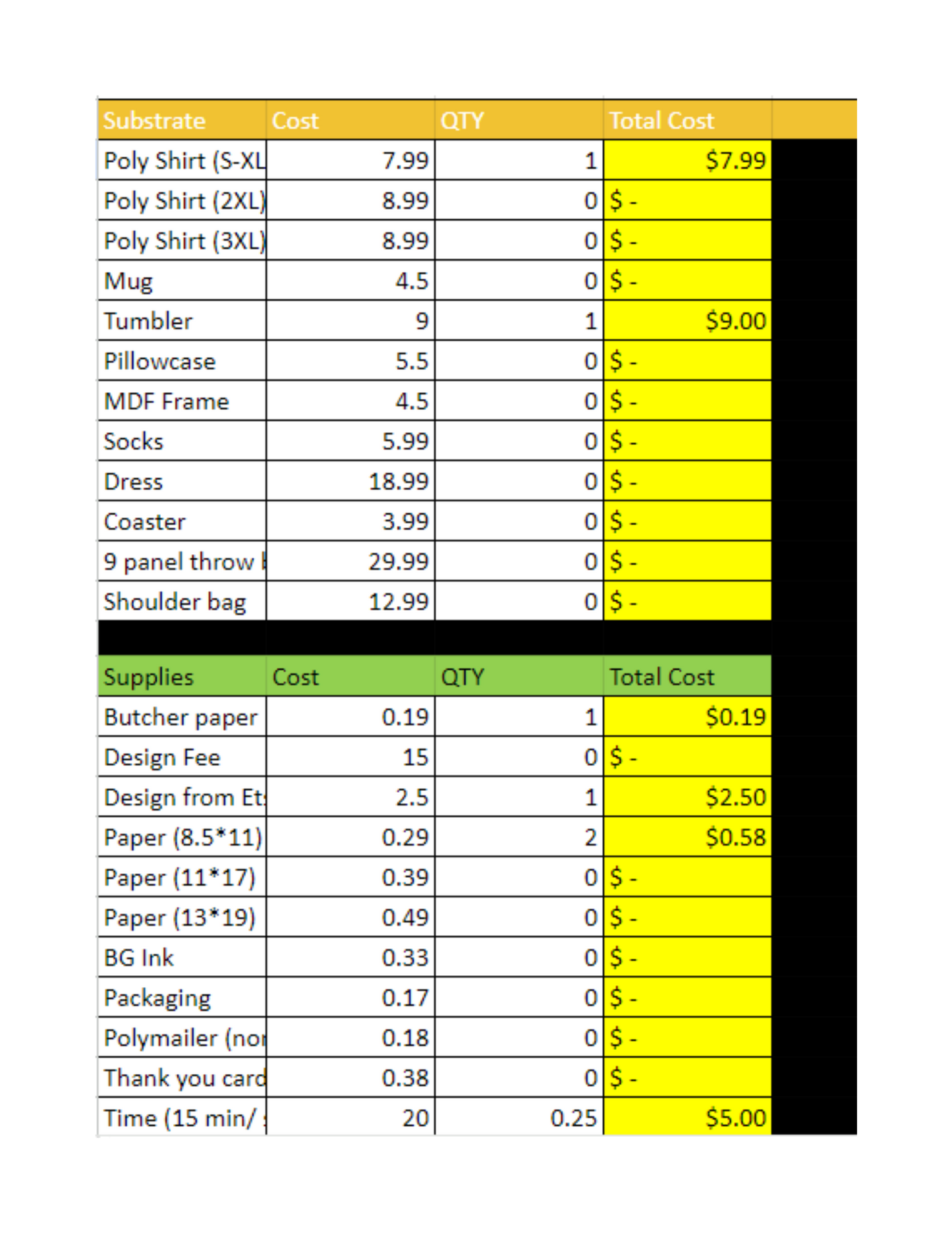 Pricing Calculator