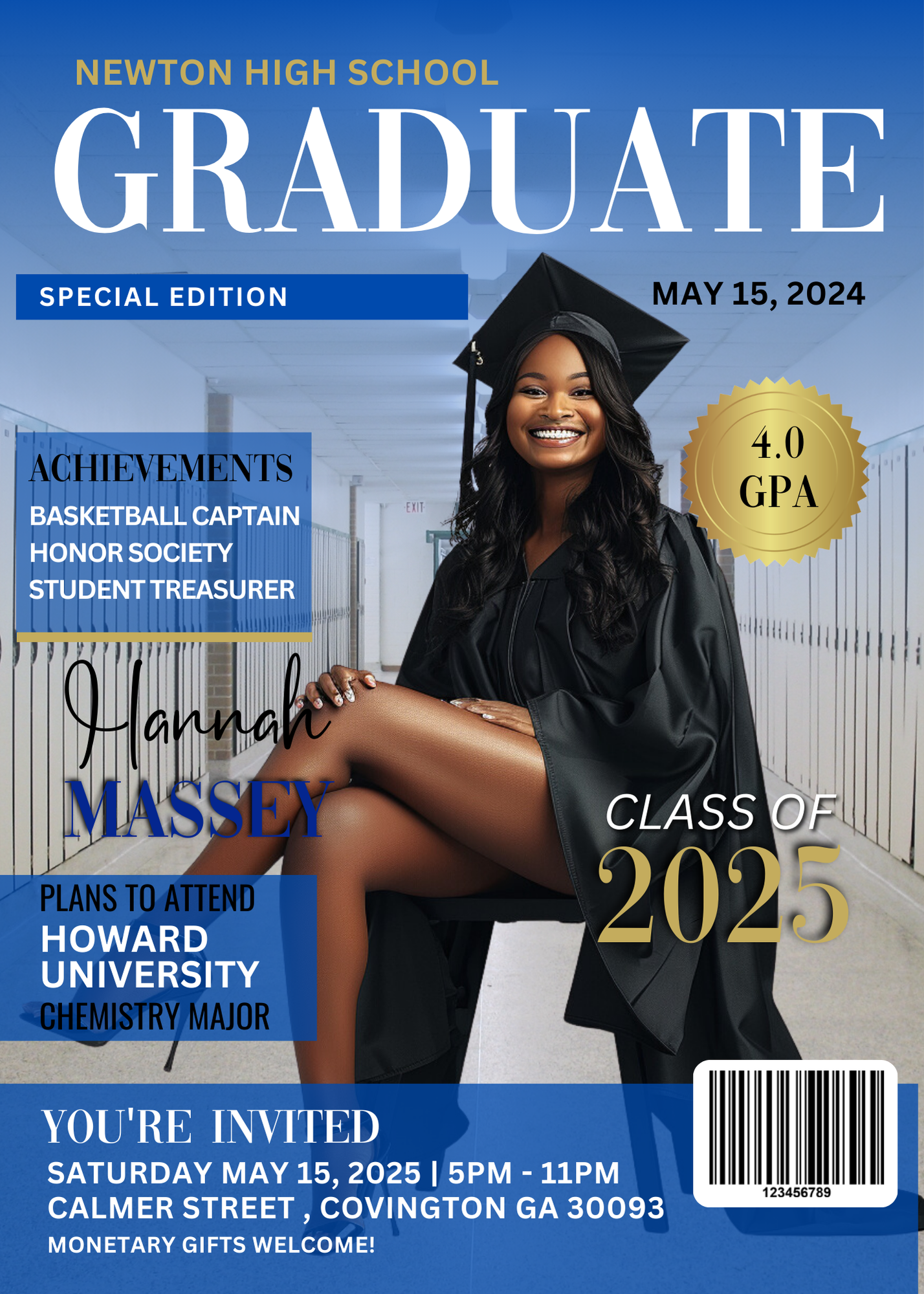 Graduation Invitation (Editable)