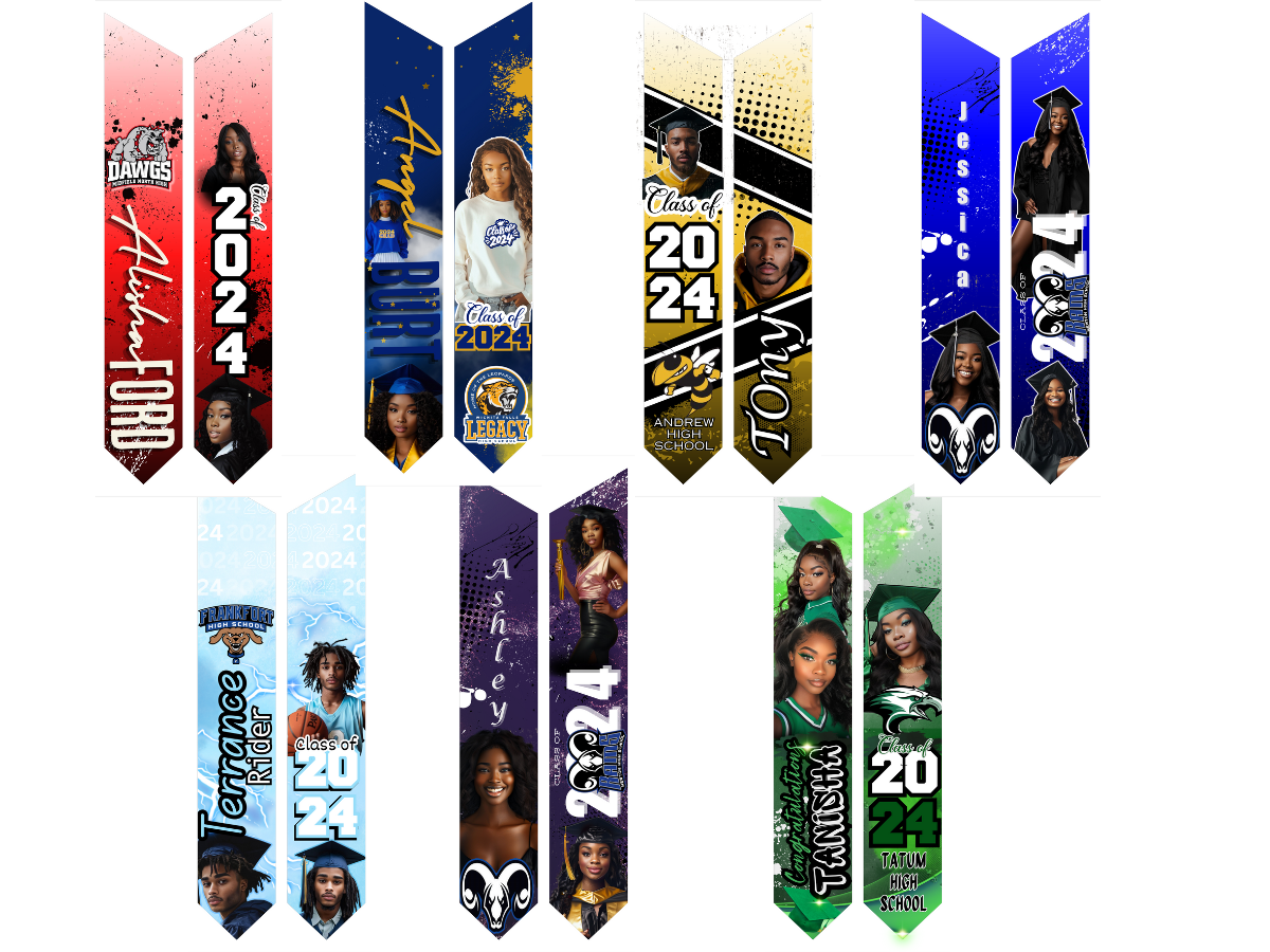 Grad Stole Design Bundle (Editable)