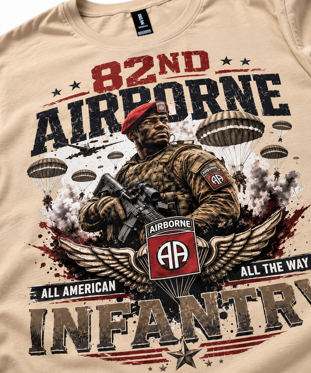 Close-up of custom DTF T-shirt full color print quality