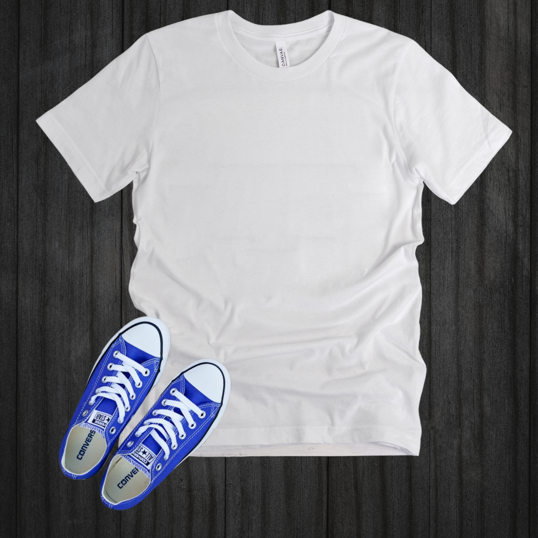 White T-shirt & Converse Mock-up (Editable)
