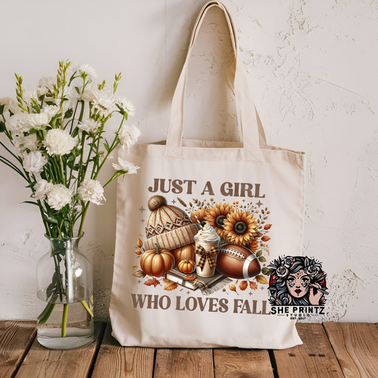 Just a Girl Who Loves Fall Tote