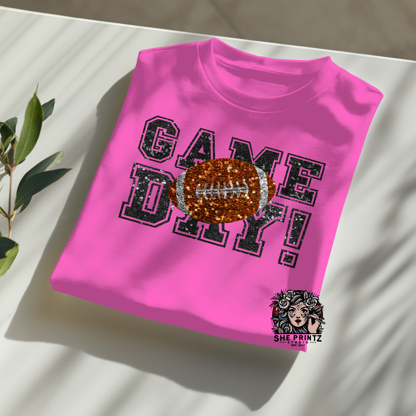 Glitter Game Day T-shirt