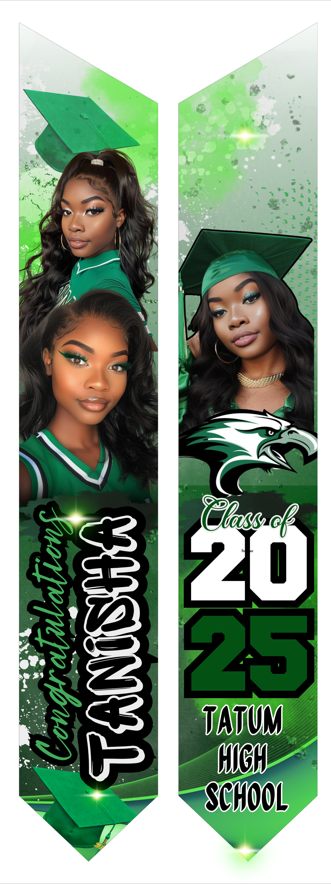 Grad Stole Template & Mock-up Bundle (Editable)
